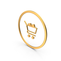 Shopping Cart Symbol Gold PNG & PSD Images