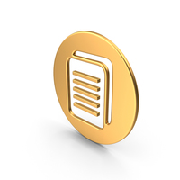 Documents Symbol Gold PNG & PSD Images