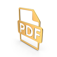 PDF Symbol Gold PNG & PSD Images