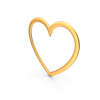 Heart Symbol Gold PNG & PSD Images