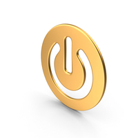 Power Button Gold PNG & PSD Images