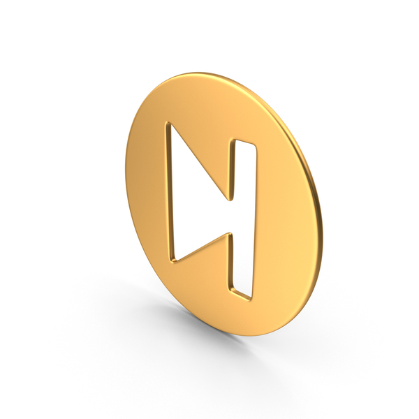 Movie Player Symbol Gold PNG & PSD Images