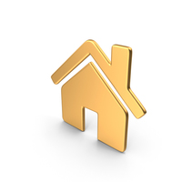 Home Symbol Gold PNG & PSD Images
