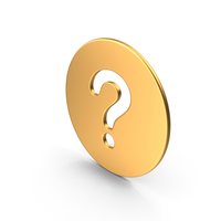 Question Mark Symbol Gold PNG & PSD Images