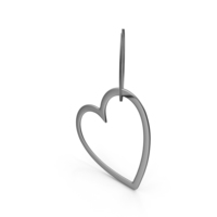 Keychain Heart Silver PNG & PSD Images