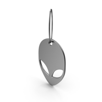 Silver Alien Keychain PNG & PSD Images