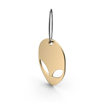 Keychain Alien Gold PNG & PSD Images