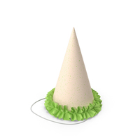 Party Hat with Green Frill PNG & PSD Images