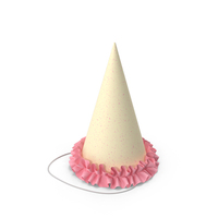 Party Hat with Pink frill PNG & PSD Images