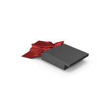 Black Box with Red Silk Scarf PNG & PSD Images