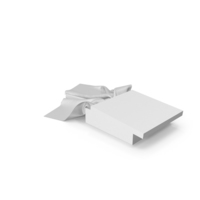 White Box with White Silk Scarf PNG & PSD Images
