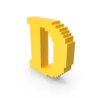 Pixel Art Letter D PNG & PSD Images