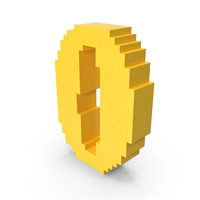 Pixel Art Number 0 PNG & PSD Images