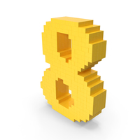 Pixel Art Number 8 PNG & PSD Images