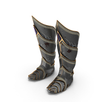 Battle Worn Fantasy Knight Boots PNG & PSD Images