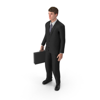 Businessman John Holding Briefcase PNG & PSD Images