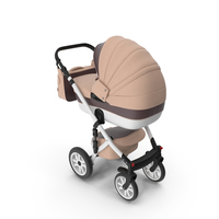 Baby Stroller Beige Brown PNG & PSD Images