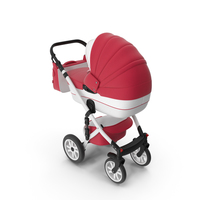 Baby Stroller Red PNG & PSD Images