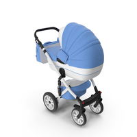 Baby Stroller Blue PNG & PSD Images