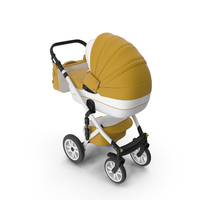 Baby Stroller Yellow PNG & PSD Images