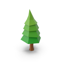 Low Poly Pine Tree PNG & PSD Images