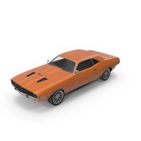 Retro Car Orange PNG & PSD Images