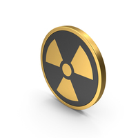 Nuclear Symbol Gold Icon PNG & PSD Images