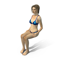 SwimSuit Girl Sitting PNG & PSD Images