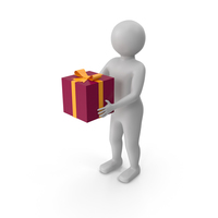 Figure Presenting Gift PNG & PSD Images