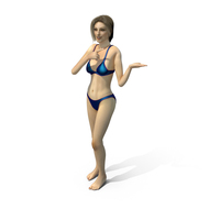 Swimsuit Girl Presenting PNG & PSD Images