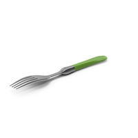Green Handled Fork PNG & PSD Images