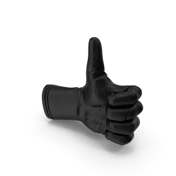 Black Leather Glove Thumbs Up PNG & PSD Images