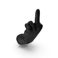 Black Leather Glove Giving the finger PNG & PSD Images