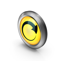 Yellow Round Arrow Symbol PNG & PSD Images