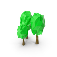 Low Poly Trees PNG & PSD Images