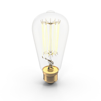 Vintage Light Bulb On PNG & PSD Images