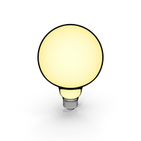 Vintage Light Bulb Cartoon PNG & PSD Images