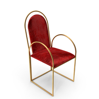 Cygnus Velvet Brass Chair PNG & PSD Images