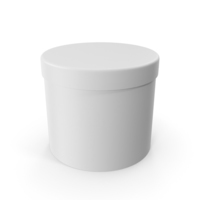 White Round Cardboard Box PNG & PSD Images