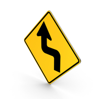 Reverse Turn Road Sign PNG & PSD Images