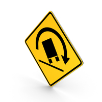 Truck Rollover Warning Road Sign PNG & PSD Images