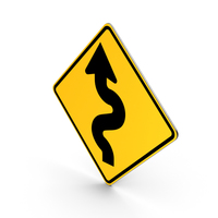 Winding Road Sign PNG & PSD Images