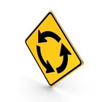 Road Sign Circular Intersection PNG & PSD Images