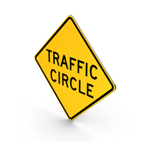 Traffic Circle Road Sign PNG & PSD Images