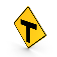 T Roads Road Sign PNG & PSD Images
