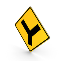 Y Roads Road Sign PNG & PSD Images