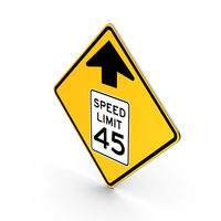 Speed Limit Ahead Traffic Control Road Sign PNG & PSD Images