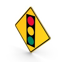 Traffic Signal Ahead Road Sign PNG & PSD Images