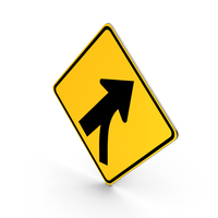 Merging Traffic Road Sign PNG & PSD Images