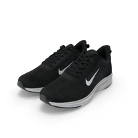 Male Sneakers Nike Black Pair PNG & PSD Images